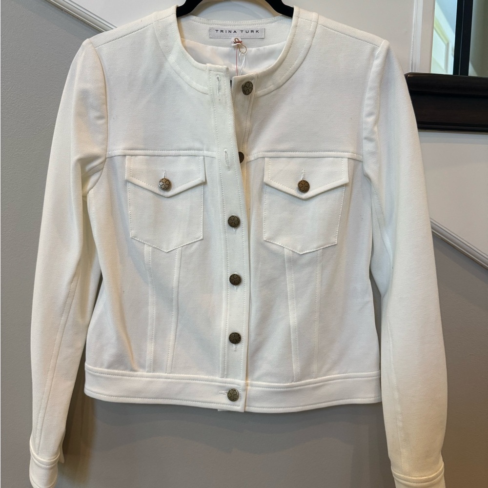 Trina Turk Cream Jacket - Picture 2 of 6